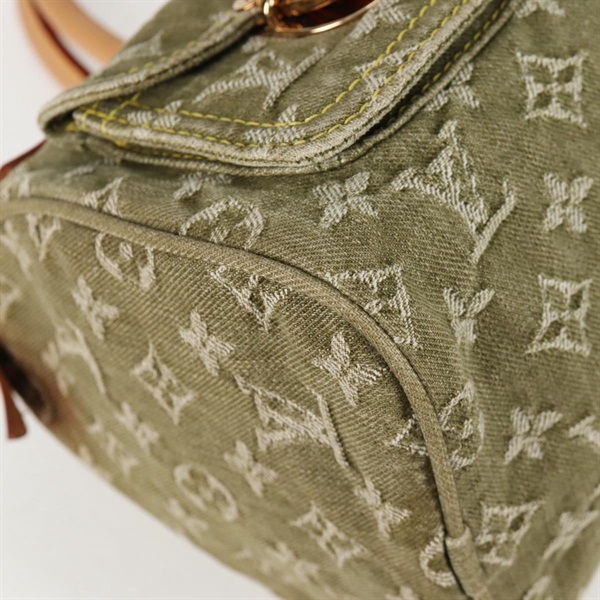 LOUIS VUITTON ネオスピーディ モノグラムデニム ハンドバッグ M95215 リケン ゴールド デニムの画像9
