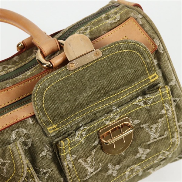 LOUIS VUITTON ネオスピーディ モノグラムデニム ハンドバッグ M95215 リケン ゴールド デニムの画像14