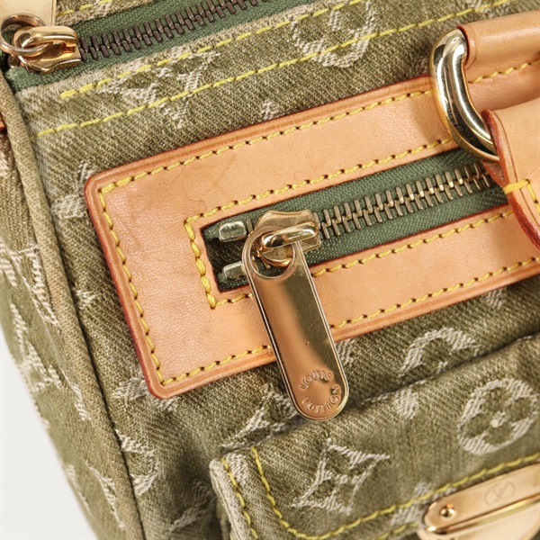 LOUIS VUITTON ネオスピーディ モノグラムデニム ハンドバッグ M95215 リケン ゴールド デニムの画像16
