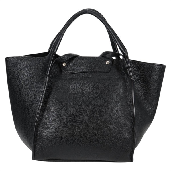 CELINE ビッグバッグ ハンドバッグ ブラック シルバー レザーの画像1