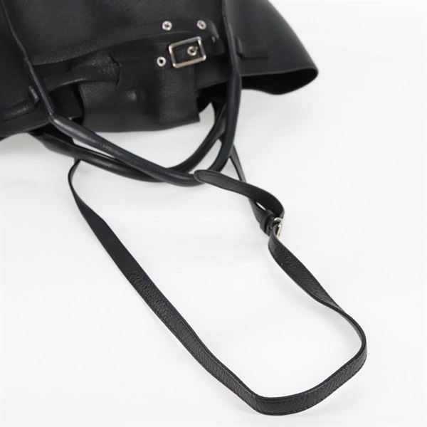 CELINE ビッグバッグ ハンドバッグ ブラック シルバー レザーの画像4