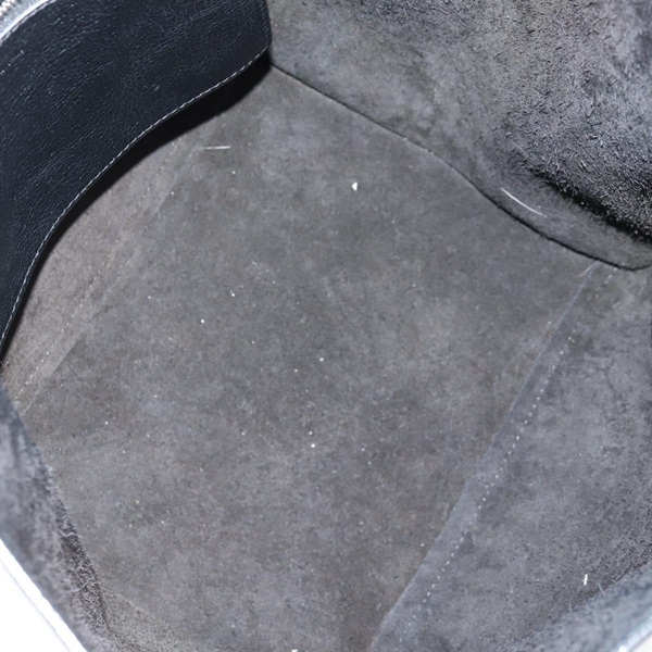 CELINE ビッグバッグ ハンドバッグ ブラック シルバー レザーの画像8
