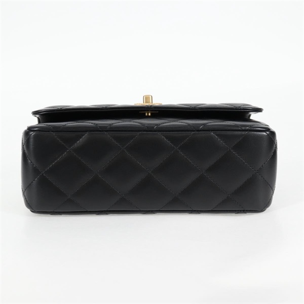 CHANEL マトラッセ 2WAYハンドバッグ トップハンドルバッグ 2021年 ショルダーバッグ ブラック ゴールド ラムスキンの画像11