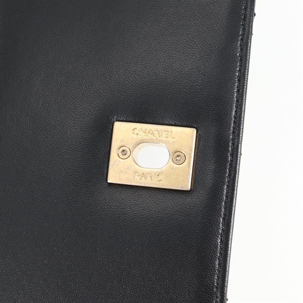 CHANEL マトラッセ 2WAYハンドバッグ トップハンドルバッグ 2021年 ショルダーバッグ ブラック ゴールド ラムスキンの画像19
