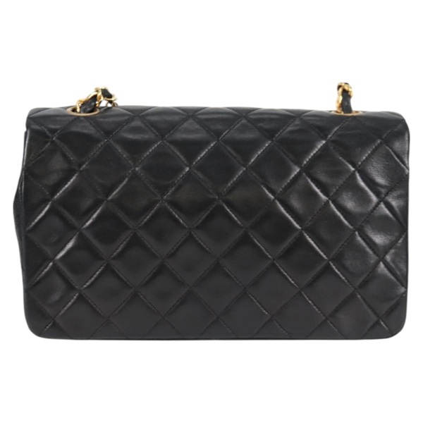 CHANEL マトラッセ シングルフラップシングルチェーン 23 ショルダーバッグ ブラック ゴールド ラムスキンの画像2