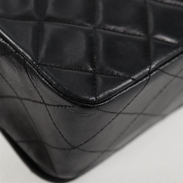 CHANEL マトラッセ シングルフラップシングルチェーン 23 ショルダーバッグ ブラック ゴールド ラムスキンの画像11