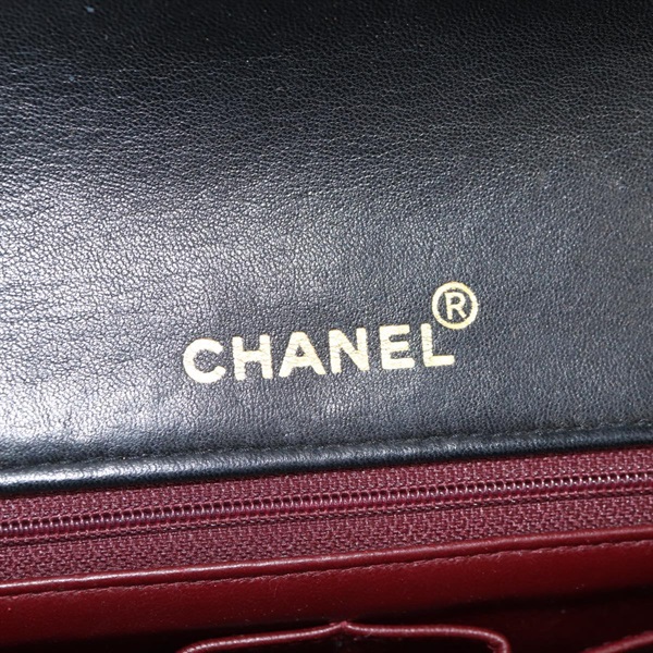 CHANEL マトラッセ シングルフラップシングルチェーン 23 ショルダーバッグ ブラック ゴールド ラムスキンの画像17
