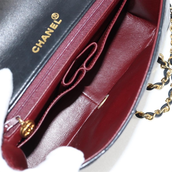 CHANEL マトラッセ シングルフラップシングルチェーン 23 ショルダーバッグ ブラック ゴールド ラムスキンの画像18