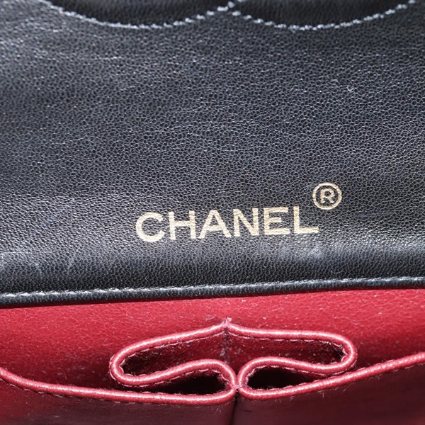 CHANEL マトラッセ シングルフラップシングルチェーン ミニ 1990年 ショルダーバッグ ブラック ゴールド ラムスキンの画像18
