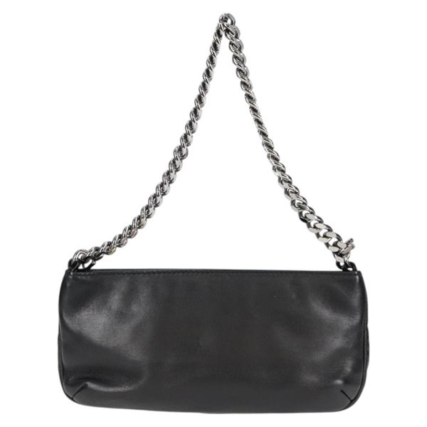 CHANEL マトラッセ ショルダーポーチ ビコローレ 2005年 ショルダーバッグ ブラック シルバー ラムスキンの画像2