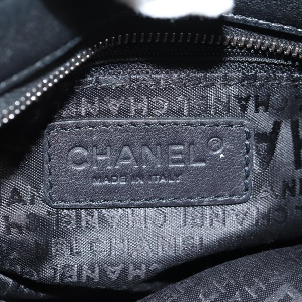 CHANEL マトラッセ ショルダーポーチ ビコローレ 2005年 ショルダーバッグ ブラック シルバー ラムスキンの画像15