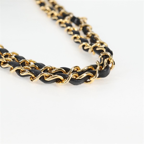CHANEL マトラッセ ダブルフラップダブルチェーン 23 1990年 ショルダーバッグ ブラック ゴールド ラムスキンの画像7