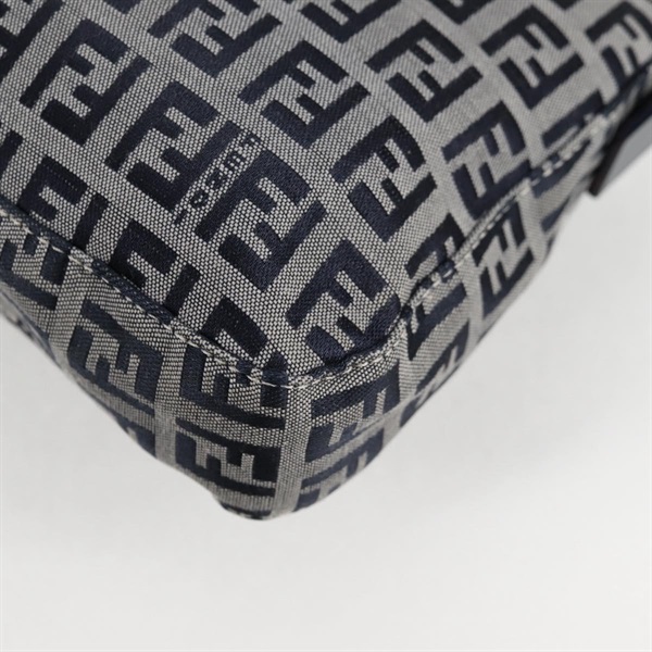 FENDI マンマバゲット ズッキーノ ショルダーバッグ ネイビー ブルー シルバー キャンバスの画像12