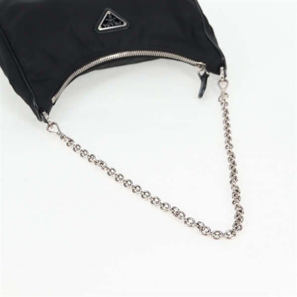 PRADA トライアングル ショルダーバッグ ブラック シルバー テスートの画像6