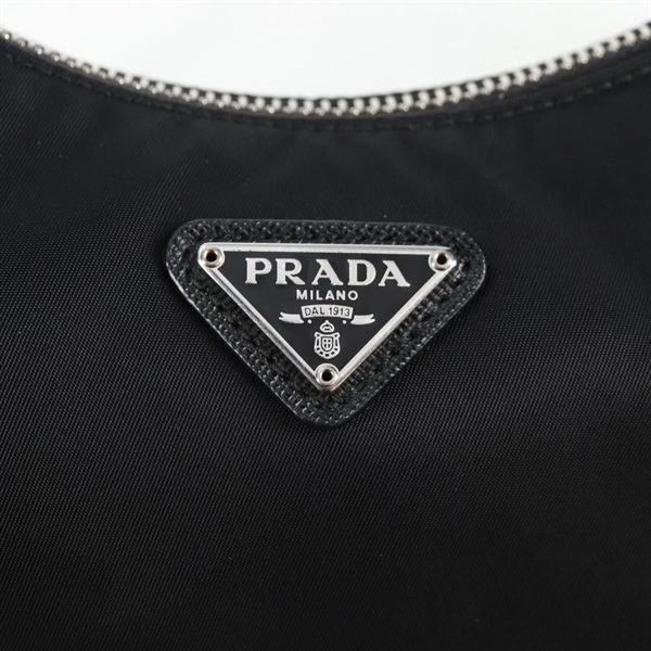 PRADA トライアングル ショルダーバッグ ブラック シルバー テスートの画像13