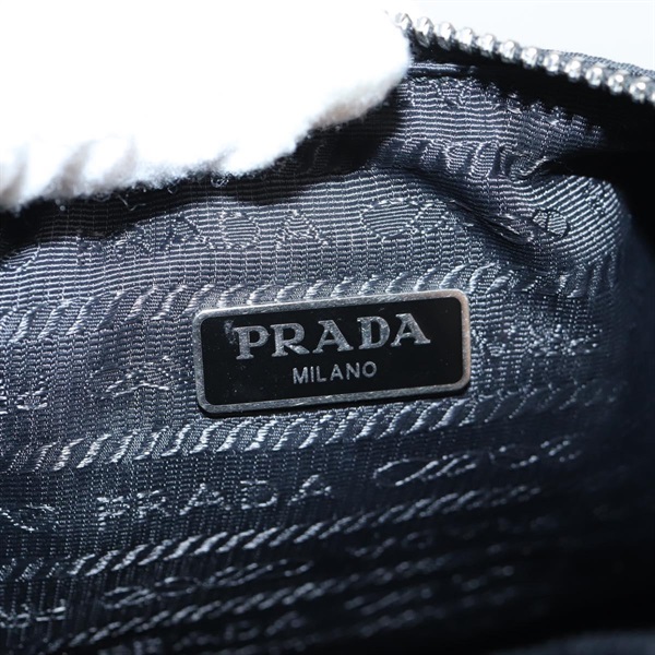 PRADA トライアングル ショルダーバッグ ブラック シルバー テスートの画像15