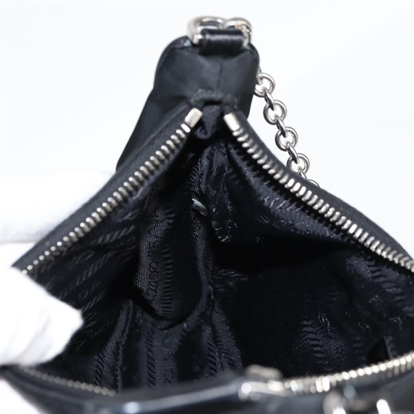 PRADA トライアングル ショルダーバッグ ブラック シルバー テスートの画像17