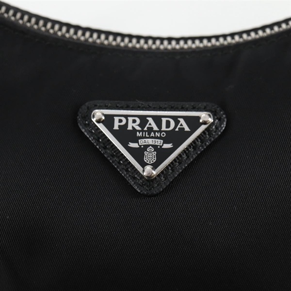 PRADA トライアングル ショルダーバッグ ブラック シルバー テスートの画像14