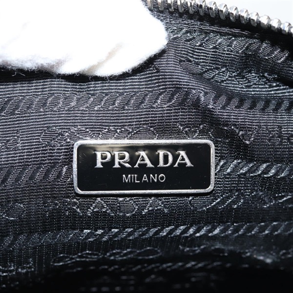 PRADA トライアングル ショルダーバッグ ブラック シルバー テスートの画像16