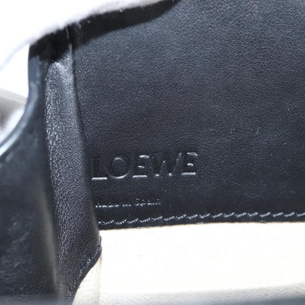 LOEWE ハンモック ミニドローストリング ショルダーバッグ ブラック シルバー レザーの画像15