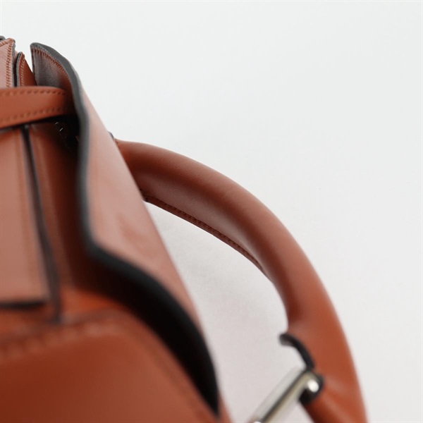 LOEWE パズル スモール ショルダーバッグ ブラウン シルバー レザーの画像7