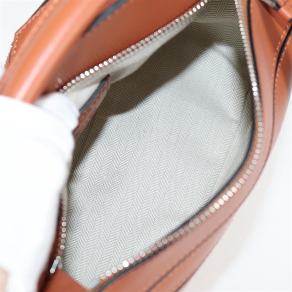 LOEWE パズル スモール ショルダーバッグ ブラウン シルバー レザーの画像18