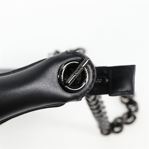 CELINE AVA チェーンミディアム ショルダーバッグ ブラック ブラック レザーの画像14