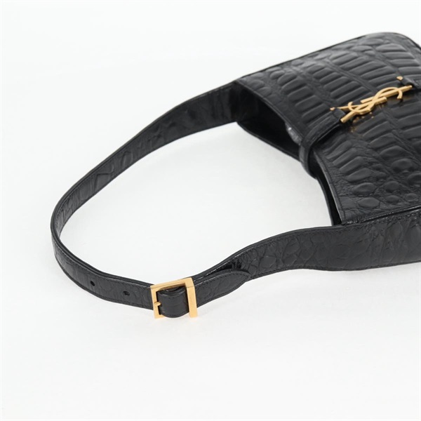 SAINT LAURENT ル・サンカセット ワンショルダーバッグ ショルダーバッグ ブラック ゴールド エンボスレザーの画像6