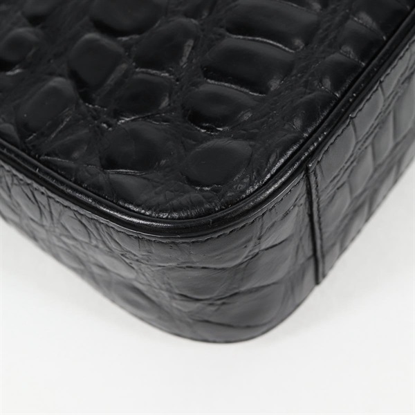 SAINT LAURENT ル・サンカセット ワンショルダーバッグ ショルダーバッグ ブラック ゴールド エンボスレザーの画像9