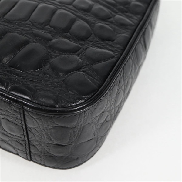 SAINT LAURENT ル・サンカセット ワンショルダーバッグ ショルダーバッグ ブラック ゴールド エンボスレザーの画像10