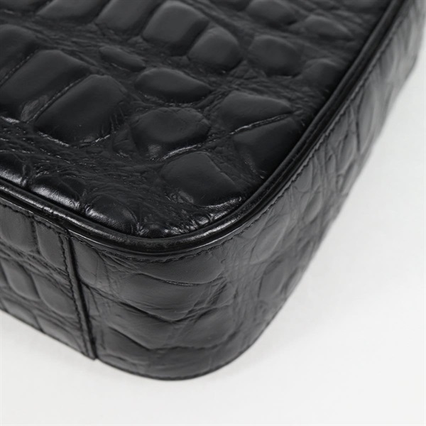 SAINT LAURENT ル・サンカセット ワンショルダーバッグ ショルダーバッグ ブラック ゴールド エンボスレザーの画像12
