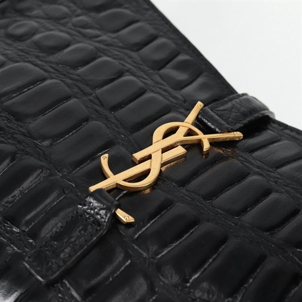 SAINT LAURENT ル・サンカセット ワンショルダーバッグ ショルダーバッグ ブラック ゴールド エンボスレザーの画像13