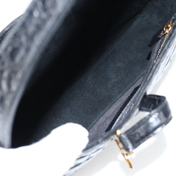 SAINT LAURENT ル・サンカセット ワンショルダーバッグ ショルダーバッグ ブラック ゴールド エンボスレザーの画像15