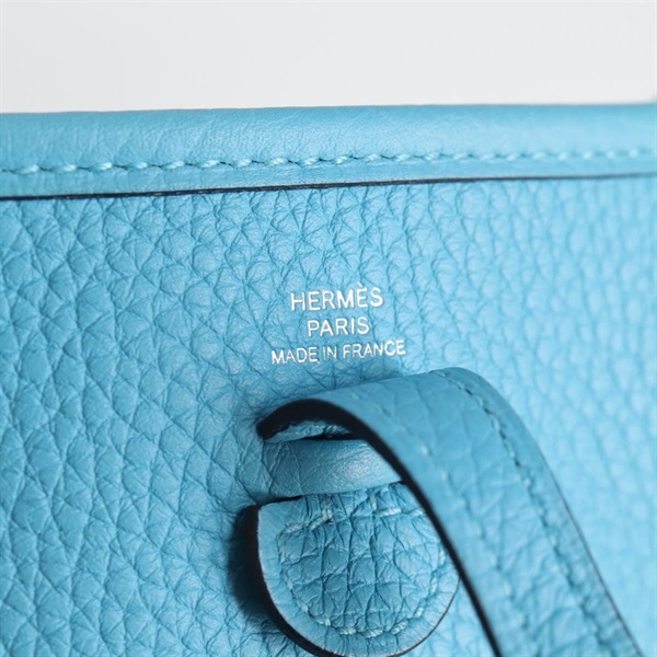 HERMES エヴリン TPM 2021年 Z ショルダーバッグ ブルーノール シルバー トリヨンクレマンスの画像8