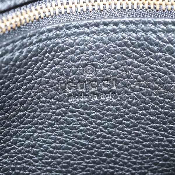GUCCI ジャッキー ショルダーバッグ ブラック ゴールド レザーの画像9