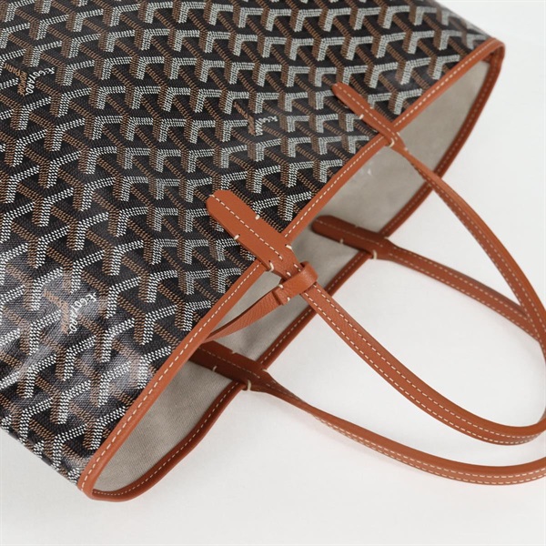 GOYARD サンルイ PM トートバッグ ブラウン ブラック PVCの画像5