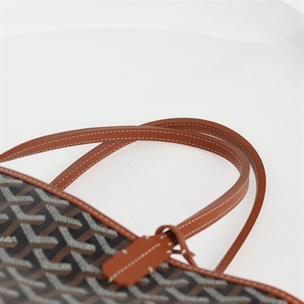 GOYARD サンルイ PM トートバッグ ブラウン ブラック PVCの画像7