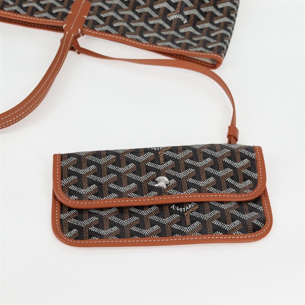GOYARD サンルイ PM トートバッグ ブラウン ブラック PVCの画像16