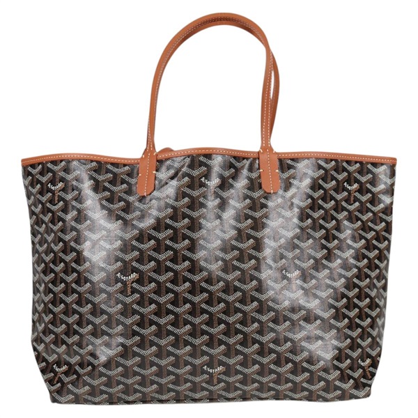 GOYARD サンルイ PM トートバッグ ブラウン ブラック シルバー PVCの画像2