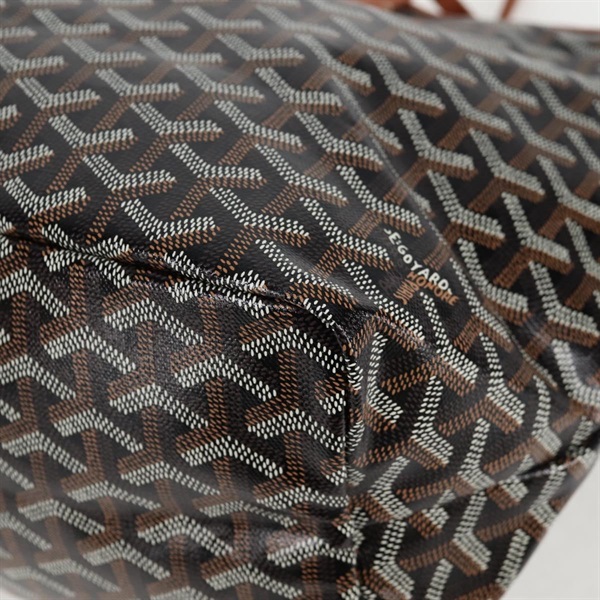 GOYARD サンルイ PM トートバッグ ブラウン ブラック シルバー PVCの画像10