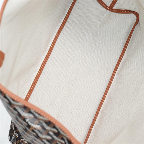 GOYARD サンルイ PM トートバッグ ブラウン ブラック シルバー PVCの画像13