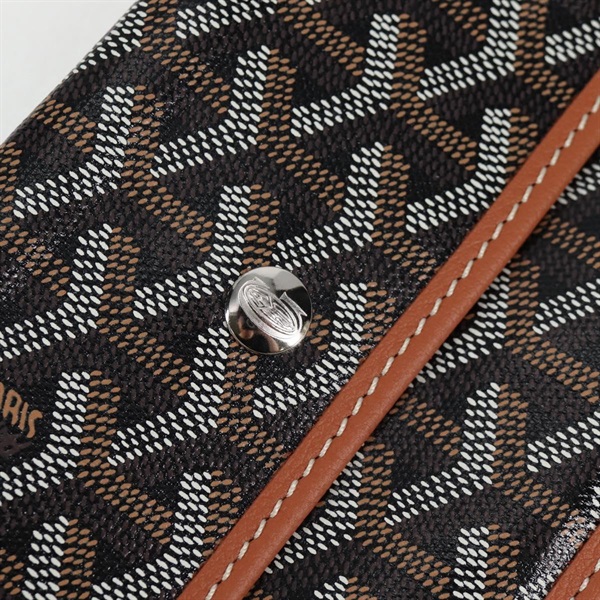 GOYARD サンルイ PM トートバッグ ブラウン ブラック シルバー PVCの画像19