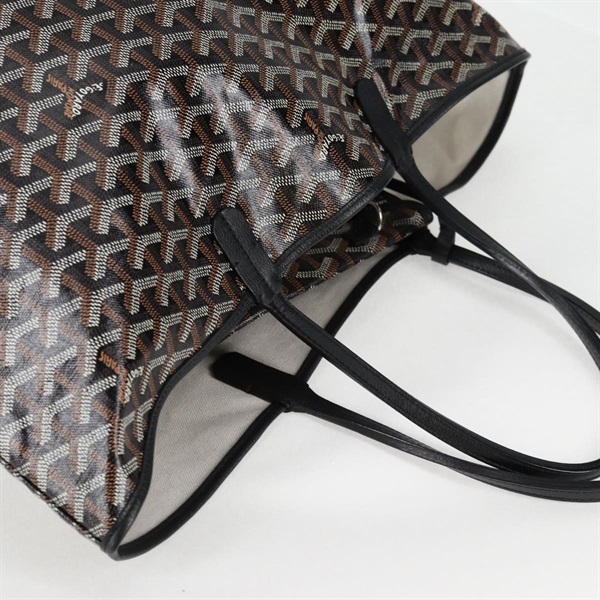 GOYARD サンルイ PM トートバッグ ブラック シルバー PVCの画像6