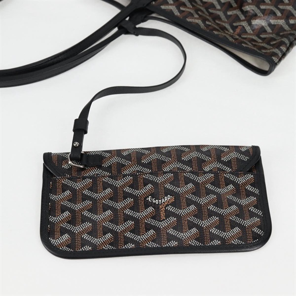 GOYARD サンルイ PM トートバッグ ブラック シルバー PVCの画像18