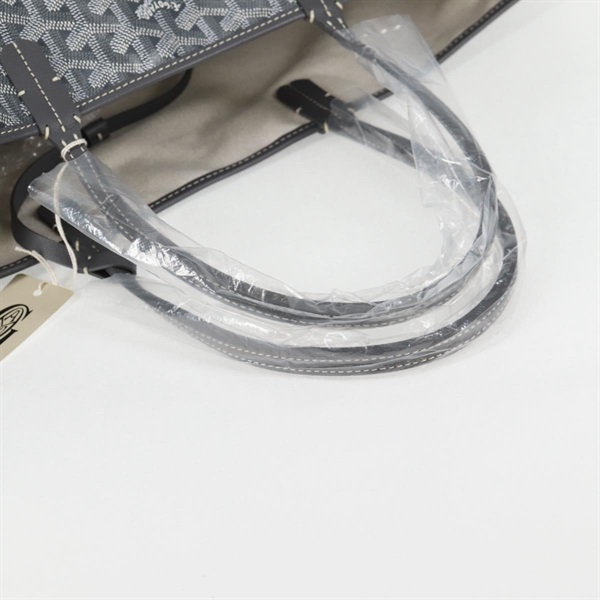 GOYARD サンルイ PM トートバッグ グレー シルバー PVCの画像6