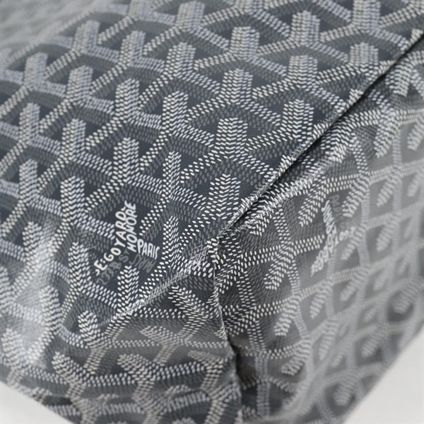 GOYARD サンルイ PM トートバッグ グレー シルバー PVCの画像11