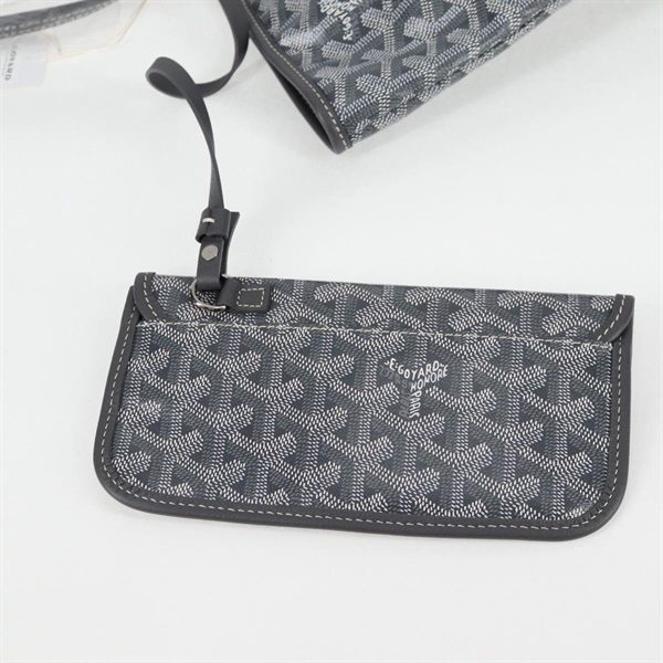 GOYARD サンルイ PM トートバッグ グレー シルバー PVCの画像17