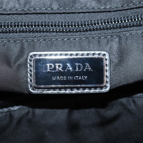 PRADA RE-NYLON トライアングル バックパック ブラック シルバー テスートの画像10