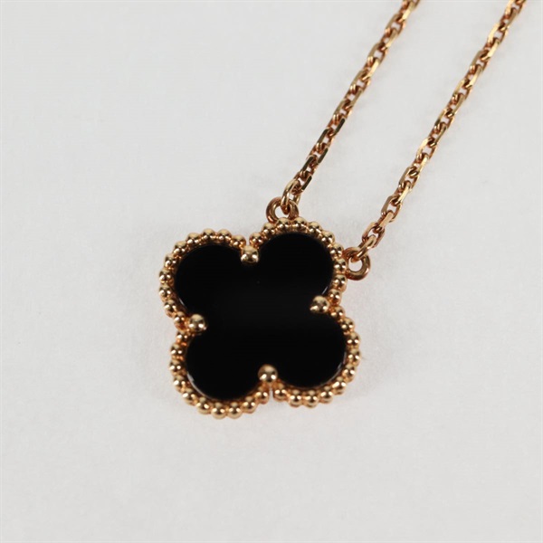Van Cleef & Arpels ヴィンテージ アルハンブラ ネックレス ゴールド ブラック 750YG オニキスの画像2