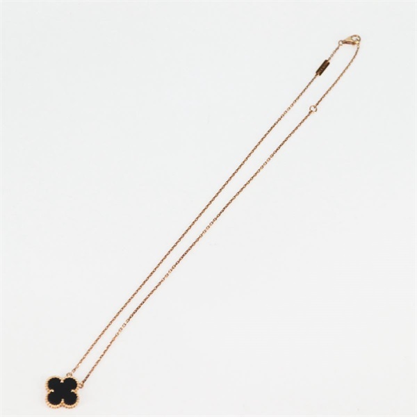 Van Cleef & Arpels ヴィンテージ アルハンブラ ネックレス ゴールド ブラック 750YG オニキスの画像8